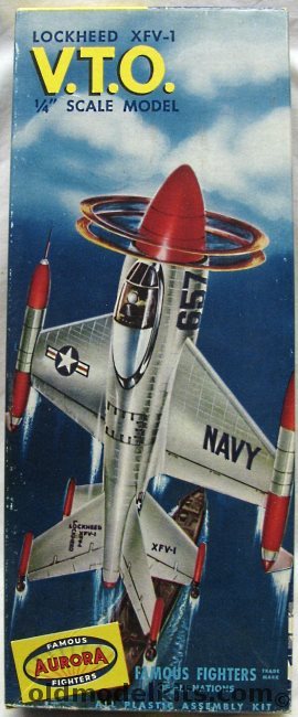 Aurora 1/48 VTO XFV-1 Pogo Vertical Take Off, 50-89 plastic model kit